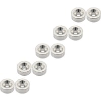 トラスコ中山 TRUSCO まとめ買い ネオジム丸形磁石 皿ねじ穴付 外径11mm×5mm M3 10個入 T11R05M310P 1Pk(10個)