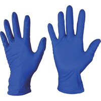トラスコ中山 TRUSCO まとめ買い 使い捨てニトリル手袋TGセーフ 中厚手タイプ 0.12mm 粉なし濃青L 100枚入 10箱 TGNN12BL10P 1S(10箱)