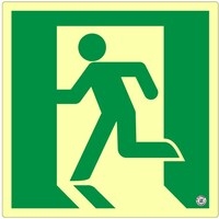 エルティーアイ アルファフラッシュ 非常用標識 高輝度蓄光式誘導標識 硬質塩ビ板タイプ C級認定品(HP051号) 消防認定品 PSNシリーズ 200mm×200mm×1.5mm PSN815 1枚