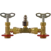 デンゲン dengen HFO1234yf用 T型ジョイント 缶切りバルブ2ケ付 CPTJP2VML 1個