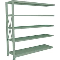 双福鋼器 中量ボルト式ラック 500kg 2400×1200×1200 天地5段 増連 ライトグリーン MSH84T5CG 1台