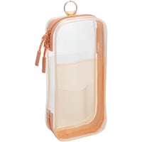 リヒトラブ LIHIT ラウンドジップペンケース アプリコットティー A810321 1個