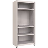 トラスコ中山 TRUSCO M3中量棚 背板・側板付 W900XD595XH2100 中棚3段 パンチングパネル付 M3U7365IPP3SG 1台