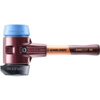 HALDER HALDER SIMPLEXハンマー ゴム複合材、自立タイプ/TPEソフト、鋳造製ハウジングと高品質かつ短い木製ハンドル 3012.282 1本