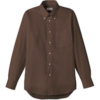 ボンマックス FACE MIX オックスフォード長袖シャツ ブラウン L FB45105L 1着