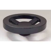 小西製作所 MIYOSHI 角リム朝顔形ハンドル車 黒色焼付塗装 KBNー180(握り用ネジ穴なし) ハンドル径180mm KBN180 1個