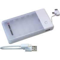 エアージェイ airJ 単3アルカリ6本型乾電池充電器(電池無し)ライトニング、micro&TYPECケーブル付きWH BJMUSB6ANWH 1個