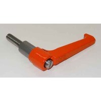 小西製作所 MIYOSHI ステンレスクランプレバー KRS(Hタイプ) オレンジ M12 ねじ長さ30mm KRS12HX30O 1個