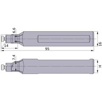 三菱マテリアル 三菱 刃先交換式旋削工具 XBシリーズ ホルダー XBSH091600095SC 1本