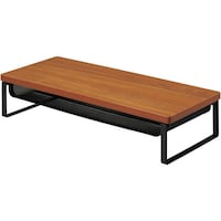 リヒトラブ LIHIT MDF机上台・スリム(500×200・棚付) ブラウン A80129 1台