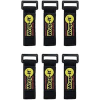 JJAAMM WrapーIt 配線コード用伸縮性収納ストラップ 6インチ 黒 70606B 1S(6個)