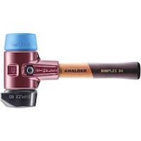 HALDER HALDER SIMPLEXハンマー ゴム複合材、自立タイプ・TPEソフト、鋳造製ハウジングと高品質かつ短い木製ハンドル 径60mm 全長280mm 3012.262 1本