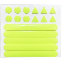 日本緑十字社 緑十字 高輝度蓄光蛍光ステッカー ピカっとルミシャイン 丸型・三角型・棒型 364018 1式