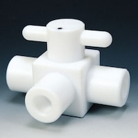 フロンケミカル フロンケミカル チューブ継手(フッ素樹脂) PTFE コンパクト三方ボールバルブ RC1/2 パーフロ NR1204006 1個