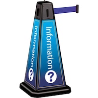 テラモト テラモト ミセル パーテーション(ベルト青) 本体(小) ブラック OT5577227 1台