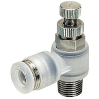 ニホンピスコ PISCO スピードコントローラPP エルボ メータイン制御チューブ10ネジR1/4 PJSC1002B 1個