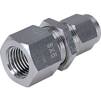 ニホンピスコ PISCO SUS316締付継手 メス隔壁ストレートチューブ1075ねじR1/2 NSMF107504 1個