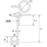 水本 水本 ステンレス 係船環MSL型 リング内径175mm MSL22 1個