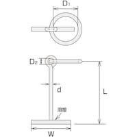 水本 水本 ステンレス 係船環MT型 リング内径200mm MT25 1個