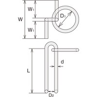 水本 水本 ステンレス 係船環MZ型 リング内径200mm MZ25 1個