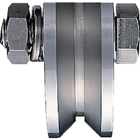 ヨコヅナ ヨコヅナ 440Cベアリング入ステンレス重量戸車 車のみ 130mm V JCP1305 1個