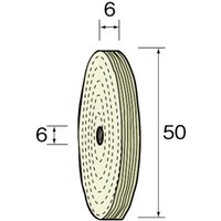 ミニモ Minimo 綿バフホイール 中仕上げ用 φ50 (2個入) NA6531 1Pk(2個)