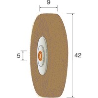 ミニモ Minimo 真ちゅうブラシホイールΦ42 (3枚入) NA5051 1箱(3枚)