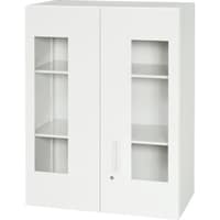 ダイシン DAISHIN 壁面収納庫 窓付き両開き型 上置き専用W800 ホワイト V84010HG 1台