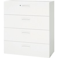 ダイシン DAISHIN 壁面収納庫 4段引出型 下置き専用D450 ホワイト V945411D 1台