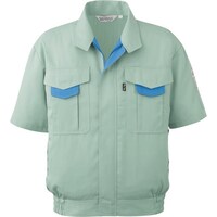 ミドリ安全 ミドリ安全 春夏 エコ帯電防止 半袖ブルゾン グリーン S RCS196UES 1着