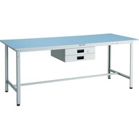 トラスコ中山 TRUSCO 軽荷重作業台(250kg)BE型 1800X750XH740 薄型1段引出付 ホワイト色 BER1875UDK1W 1台