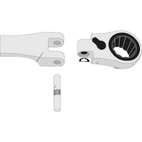 TONE TONE 超ロング首振ラチェットめがねレンチ用リペアキット13mm用 RKRMA13 1S