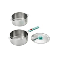 よこやま ステンレス鍋18&20cm・ハンドル・蓋付