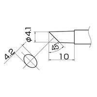 白光 T12シリーズ こて先 4C型 面のみはんだめっき 長寿命タイプ