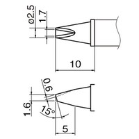 白光 T12シリーズ こて先 V溝付