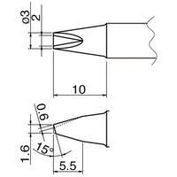 白光 T12シリーズ こて先V溝付