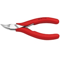 KNIPEX 半丸口 エレクトロニクスプライヤー 115mm プラスチックコーティングハンドル