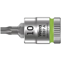Wera 差込角1/4DR 手動・工作機械作業用トルクスビットソケット 差込サイズTX10 全長28mm