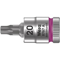 Wera 差込角1/4DR 手動・工作機械作業用トルクスビットソケット 差込サイズTX20 全長28mm