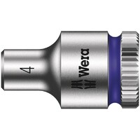 Wera 差込角1/4DR 1/4インチZYKLOPソケット 六角差込サイズ4mm 全長23mm