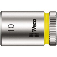 Wera 差込角1/4DR 1/4インチZYKLOPソケット 六角差込サイズ10mm 全長23mm