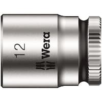 Wera 差込角1/4DR 1/4インチZYKLOPソケット 六角差込サイズ12mm 全長23mm