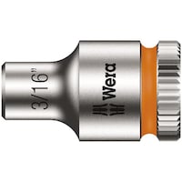 Wera 差込角1/4DR 1/4インチZYKLOPソケット 六角差込サイズ3/16inch 全長23mm