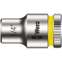 Wera 差込角1/4DR 1/4インチZYKLOPソケット 六角差込サイズ1/4nch 全長23mm