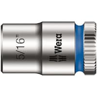 Wera 差込角1/4DR 1/4インチZYKLOPソケット 六角差込サイズ5/16inch 全長23mm