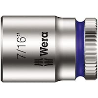 Wera 差込角1/4DR 1/4インチZYKLOPソケット 六角差込サイズ7/16inch 全長23mm