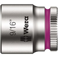 Wera 差込角1/4DR 1/4インチZYKLOPソケット 六角差込サイズ9/16inch 全長23mm