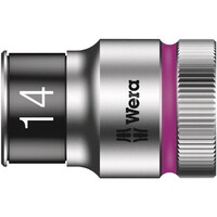 Wera 差込角1/2DR 保持機能付き ZYKLOPソケット 六角差込サイズ14mm 全長37mm