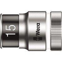 Wera 差込角1/2DR 保持機能付き ZYKLOPソケット 六角差込サイズ15mm 全長37mm