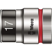 Wera 差込角1/2DR 保持機能付き ZYKLOPソケット 六角差込サイズ17mm 全長37mm